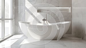 Modern bathroom interior. Bathroom tiles in minimalist style