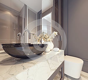 Modern bathroom interior design