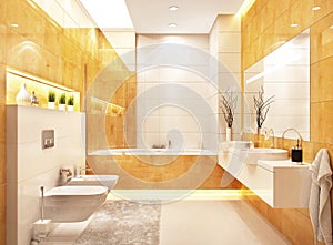 Modern bathroom interior design in modern house
