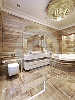 Modern bathroom with jacuzzi photo