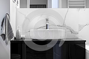 Modern bathroom with marble finishing