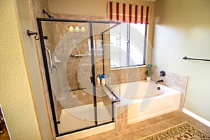 Modern Bathroom With Shower And Tub