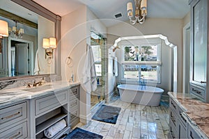 Luxurious resort mansion bathroom spa