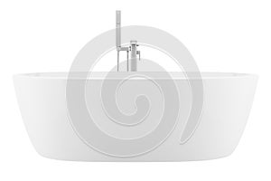 Modern bathtub isolated on white
