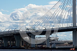 Modern and beautiful urban road viaduct.