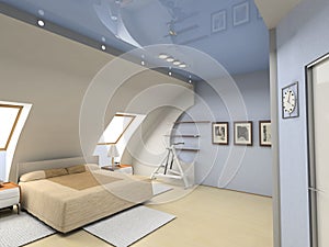 Modern bedroom interior