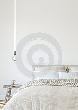 Modern bedroom interior. 3d render