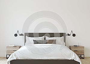 Modern bedroom interior. 3d render