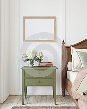 Modern bedroom interior. 3d render