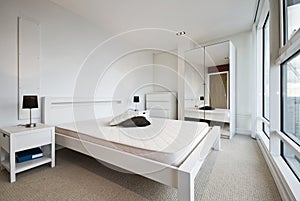 Modern bedroom in white