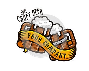 Modern Beer And Brewery Emblem Logo Design