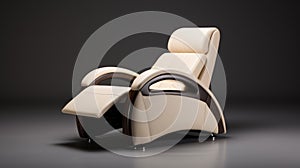 Modern Beige Massage Chair With Smooth Curved Lines