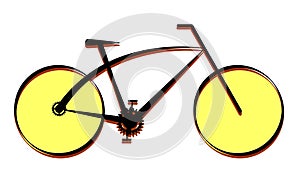 Modern bike icon, vector