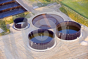 Modern biogas plant under construction