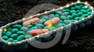 Modern biotechnology visualization of immunity protection and disease control