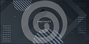 Modern black abstract presentation background. Vector illustration tech design for presentation, banner, cover, web, card, poster
