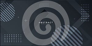 Modern black abstract presentation background. Vector illustration tech design for presentation, banner, cover, web, card, poster