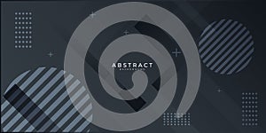 Modern black abstract presentation background. Vector illustration tech design for presentation, banner, cover, web, card, poster