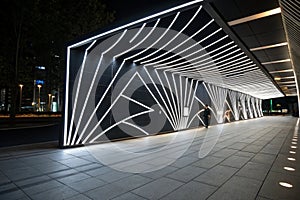 Modern black background with light lines