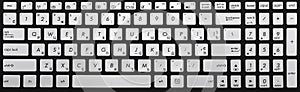 Modern black and chrome keyboard