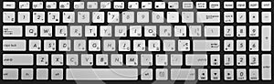 Modern black and chrome laptop keyboard