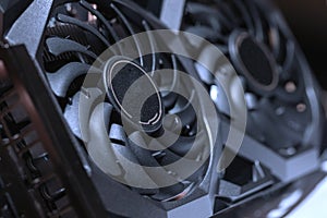 modern black computer video graphics card electronic device or computer part