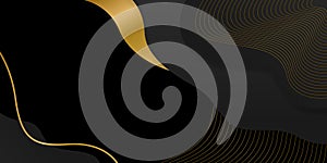 Modern black and gold abstract background art