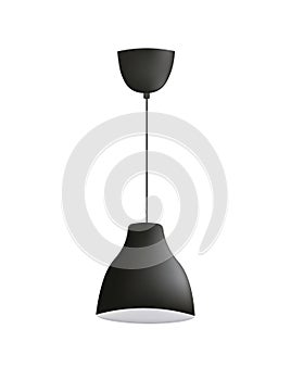 Modern black hanging chandelier