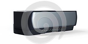 Modern black multifunction printer 3D rendering