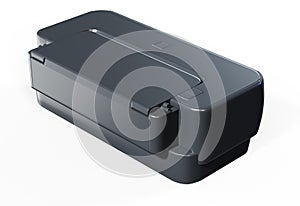 Modern black multifunction printer 3D rendering