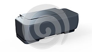 Modern black multifunction printer 3D rendering