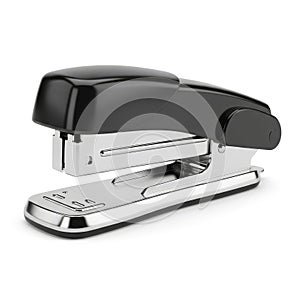 Modern Black and Silver Office Stapler on White