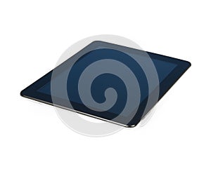 Modern black tablet pc isolated on white background