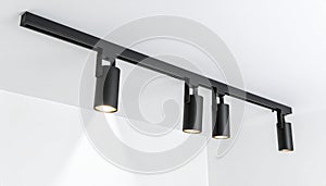 Modern Spotlight Track Lighting on a White Ceiling