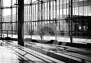 Modern black & white architecture background