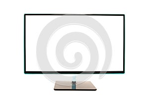 Modern blank white computer monitor