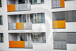 Modern block of flats , Luxury Apartment Building.