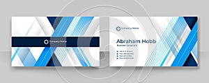 Modern blue business card template design with professional corporate concept