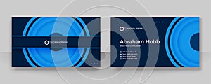 Modern blue business card template design with professional corporate concept