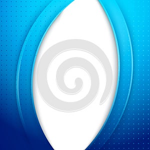 Modern blue folder background template - waves