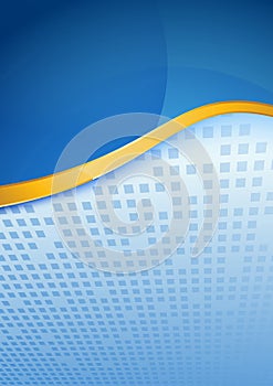 Modern blue folder golden border