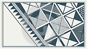 Modern Blue Geometric Triangle Pattern Background, vector design Generative AI