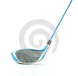 Modern blue golf club isolated