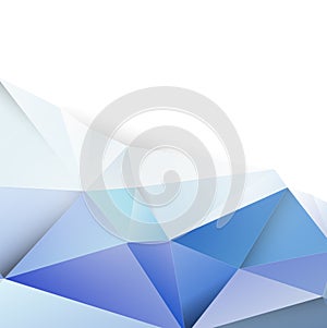 Modern blue polygon background and space for your text