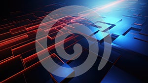 modern blue and red tech background