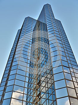 Modern blue skyscraper