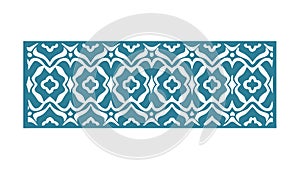 Modern Blue & Teal Geometric Pattern Border, vector design Generative AI