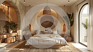 Modern Boho Bedroom: A Chic Interior Design with Contemporary Flair