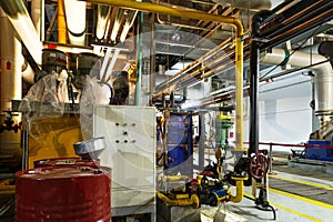 Modern boiler room equipment for heating system