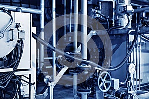 Modern boiler room equipment for heating system